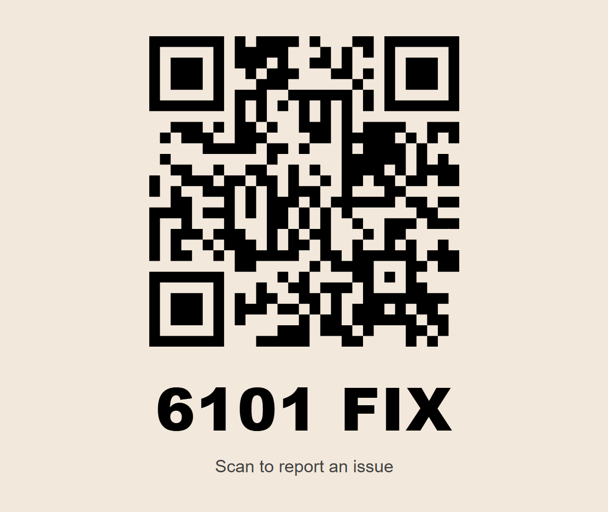 QR code — scan to message 6101 FIX on WhatsApp